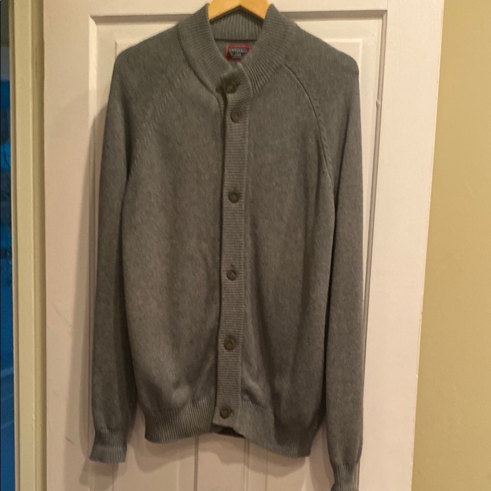 UNTUCKit Gray Cardigan Sweater for Men